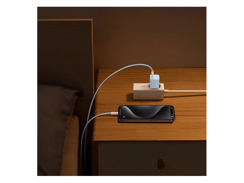 Baseus GaN5 Mini hálózati gyorstöltő 25W, fehér (P1011090921301)