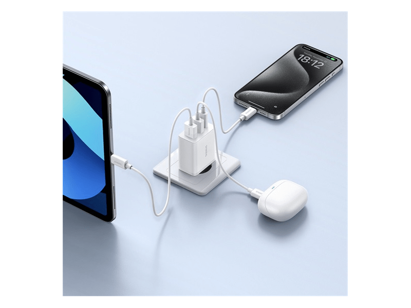 Baseus Cube 30W hálózati gyorstöltő, fehér (P10111402213-00)