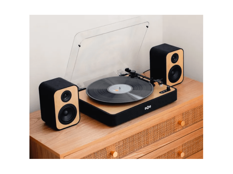 Marley REVOLUTION Bluetooth bakelit lemezjátszó és hangszóró szett (EM-JT304-SB)