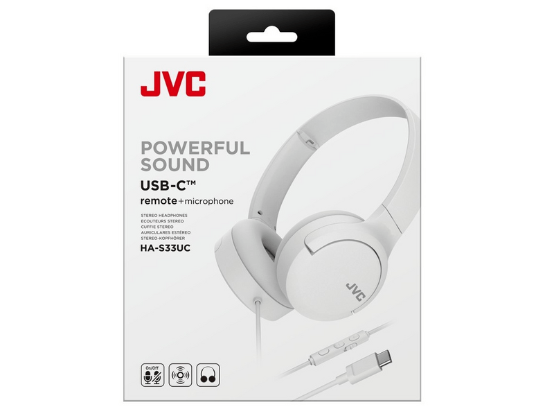 JVC HA-S33UC-W USB-C fejhallgató, fehér