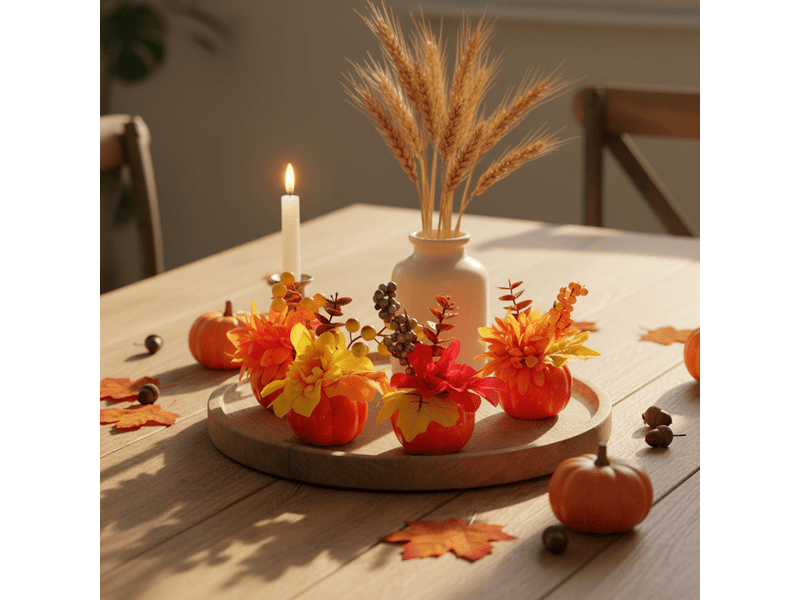 Family 59027 Őszi dekoráció, tök, 4 féle, 8x10 cm