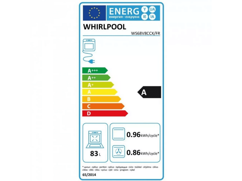 Whirlpool WS68V8CCX/E Elektromos tűzhely