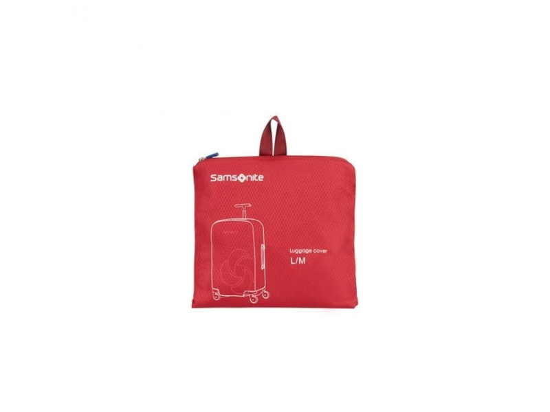 Samsonite összehajtható bőröndhuzat, M/L méret, piros (121223-1726)
