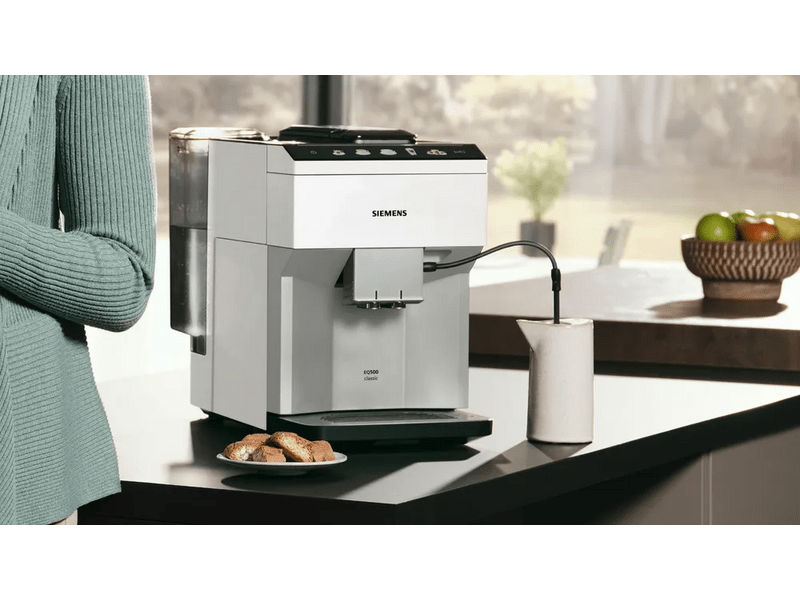 Siemens EQ500 Automata kávéfőző, Fehér/ezüst