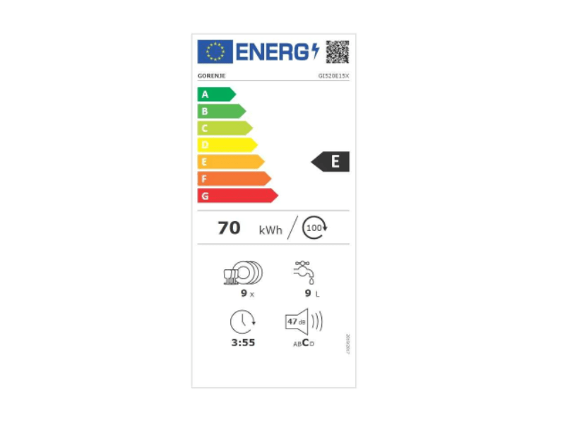 Gorenje GI520E15X perilica posuđa s upravljačkom pločom