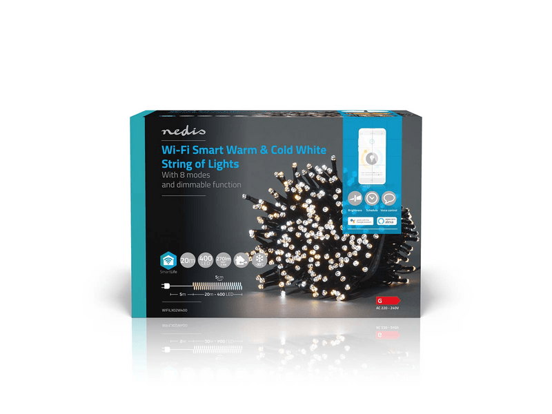 Nedis SmartLife WIFILX02W400 Karácsonyi fényfüzér 20m