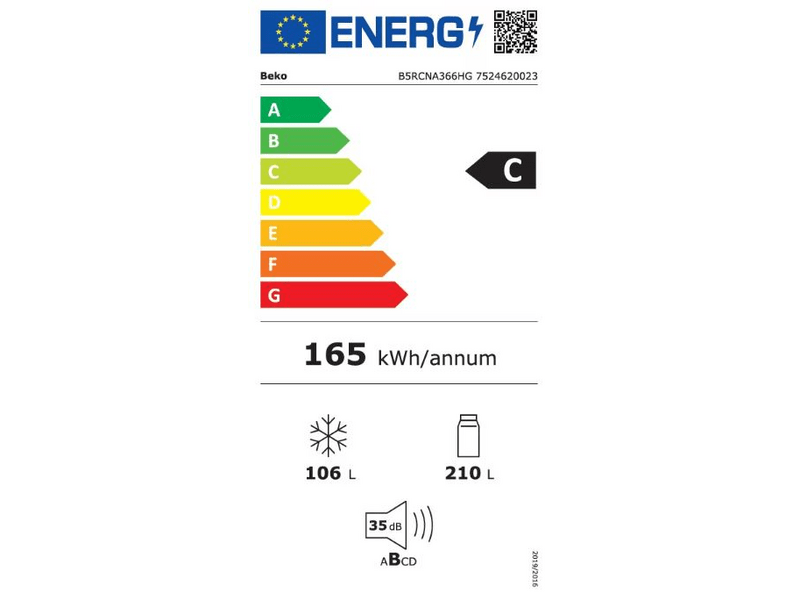 Beko B5RCNA366HG Alulfagyasztós hűtőszekrény