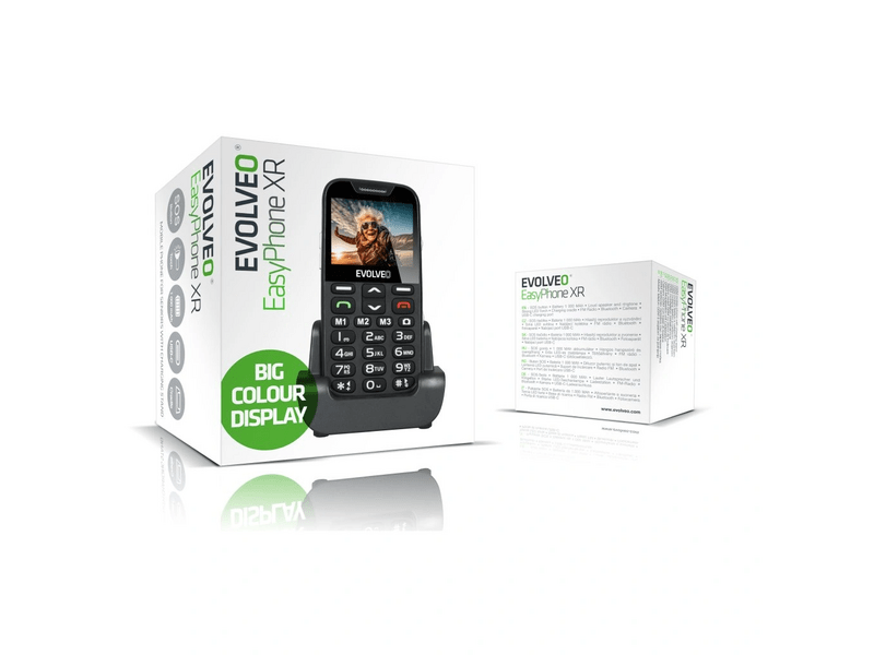 Evolveo EasyPhone XR EP601 Mobiltelefon, Fekete (EP-601-BK)
