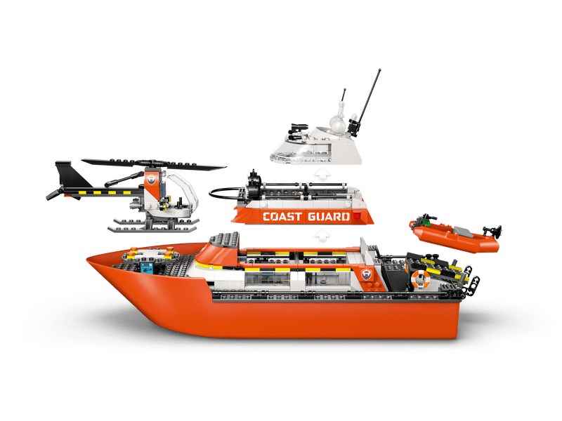 LEGO® City Parti őrség mentőcsónak és helikopter (60504)