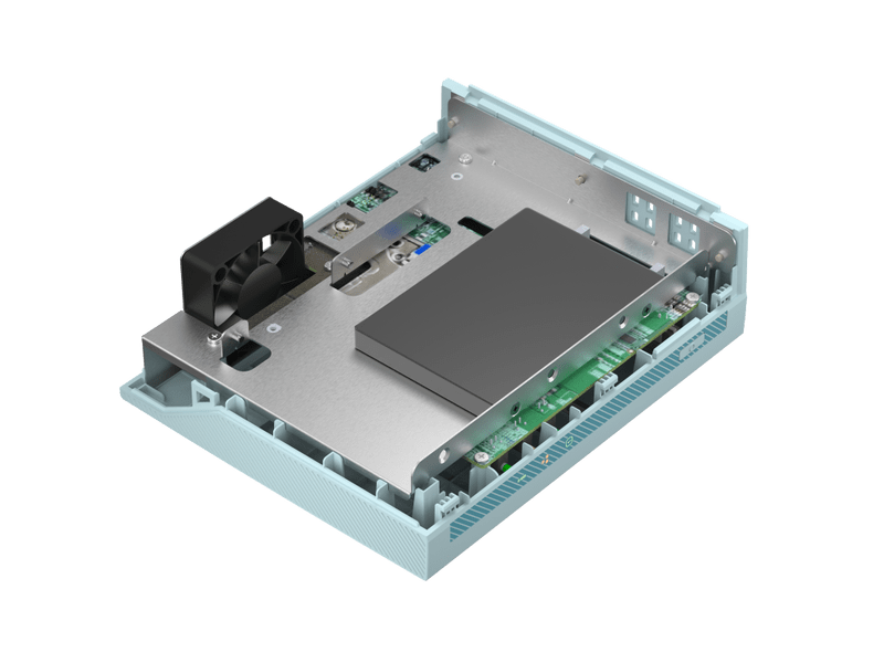 NAS,1fiókRTD1295,1GB DDR4,1x1GbE,USB3.2