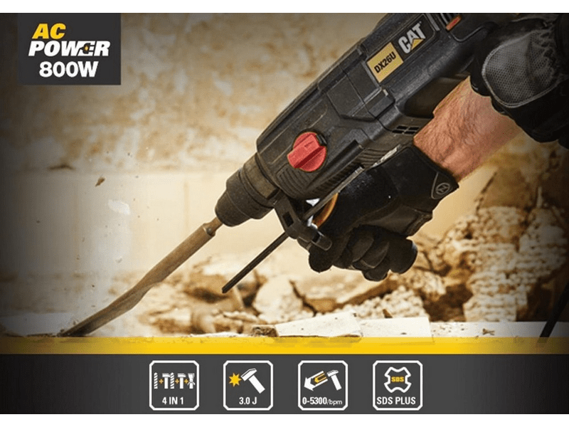 CAT DX26 Power+ SDS fúrókalapács, 800W