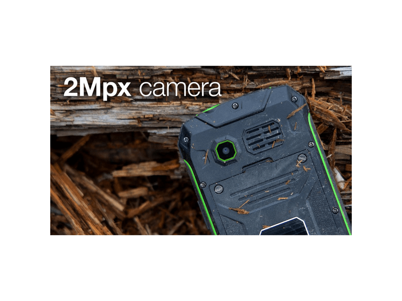 Evolveo StrongPhone W4 Mobiltelefon, fekete/zöld