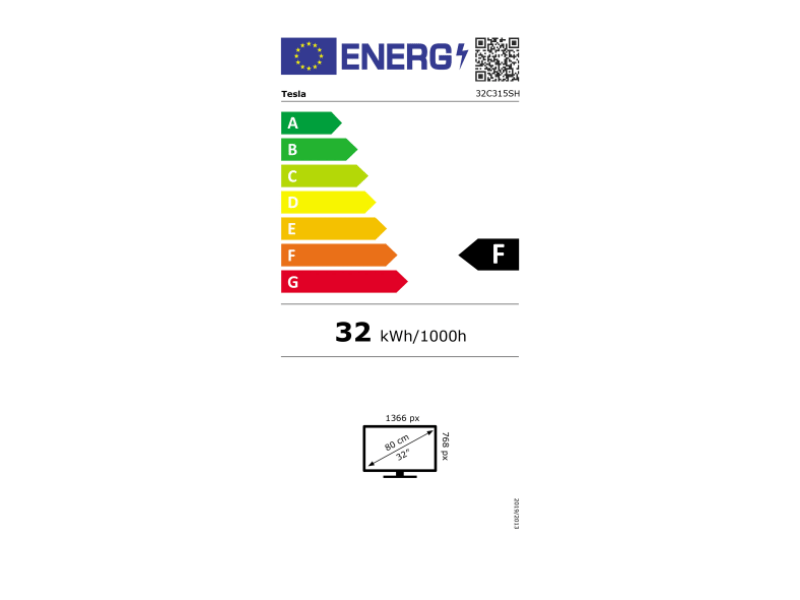 Tesla 32C315SH LED Televízió, 82 cm, HD Ready