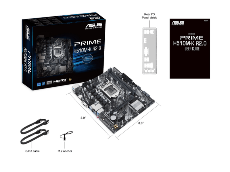 Asus Intel PRIME H510M-K R2.0 s1200 micro ATX Alaplap (PRIMEH510MKR20)