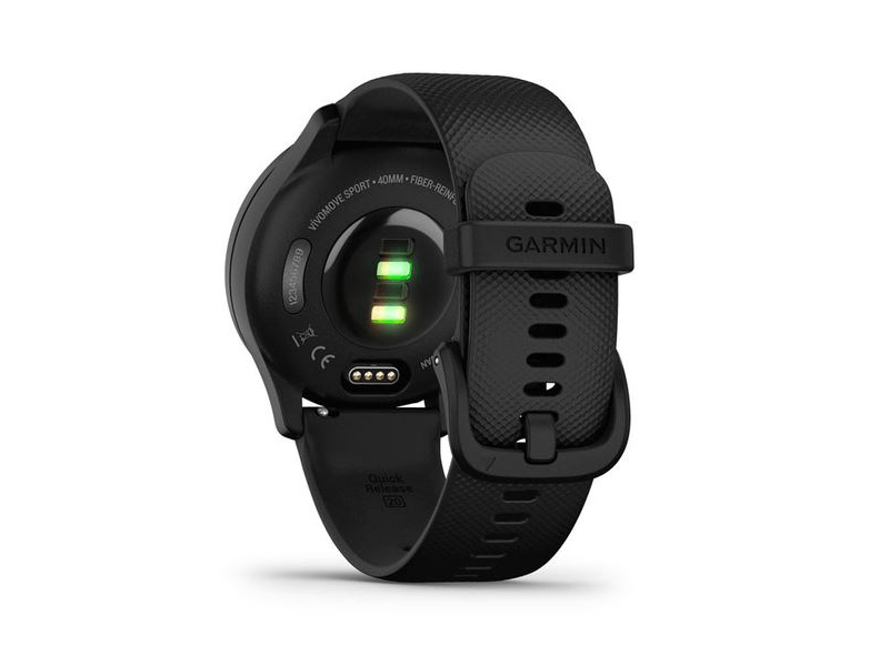 Garmin Vivomove Sport Okosóra, Szürke, Fekete színű szilikon szíj (010-02566-00)