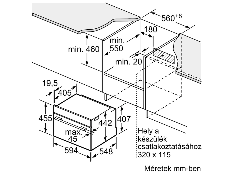 Bosch HMG778NB1 Beépíthető sütő mikrohullám funkcióval + Bosch CMG7761B1 Beépíthető kompakt sütő mikrohullám funkcióval