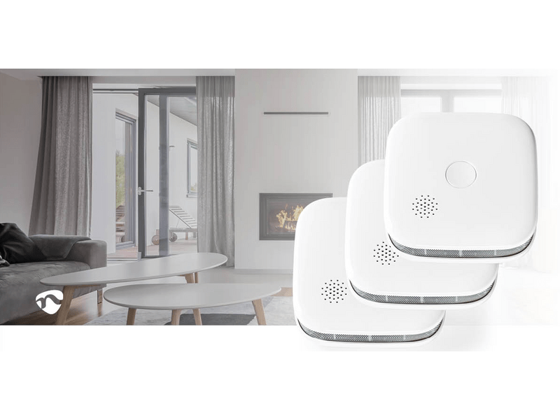 Nedis SmartLife WIFIDS20WT3 füstérzékelő, 3 darab