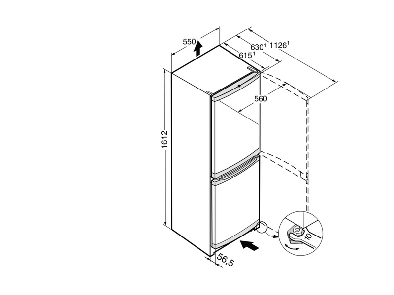 Liebherr CUE281 Alulfagyasztós hűtőszekrény