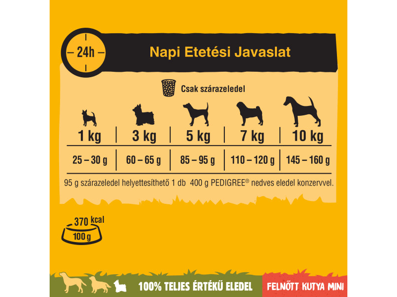 Pedigree száraztáp marhahússal és zöldségekkel kistestű felnőtt kutyák számára, 2 kg (376385)