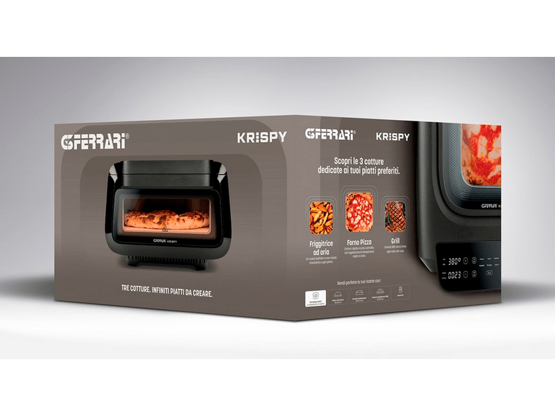 G3 Ferrari G10225 Krispy 3in1 pizza, forrólevegős és grillsütő