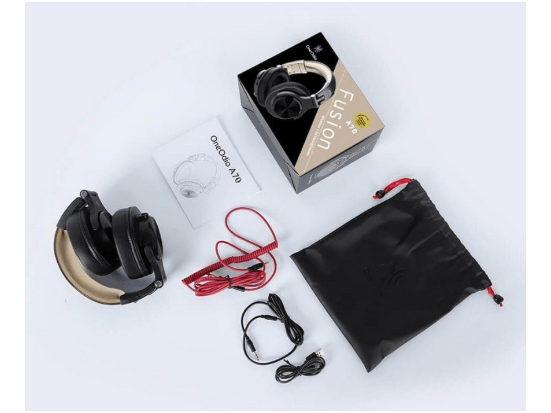 OneOdio A70-BG BT Bluetooth fejhallgató, fekete/arany