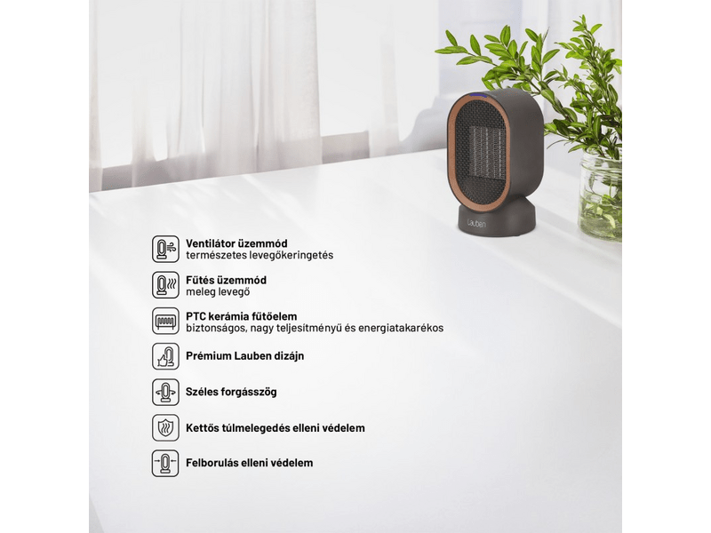 Lauben 600BB 2 az 1-ben meleg levegős ventilátor
