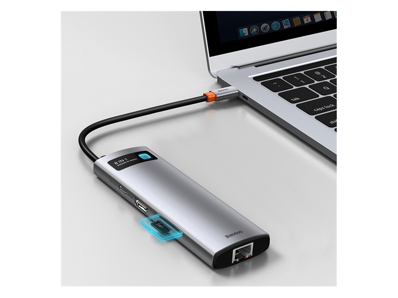 Baseus Metal Gleam 8-in-1 USB-C HUB (CAHUBCV0G)