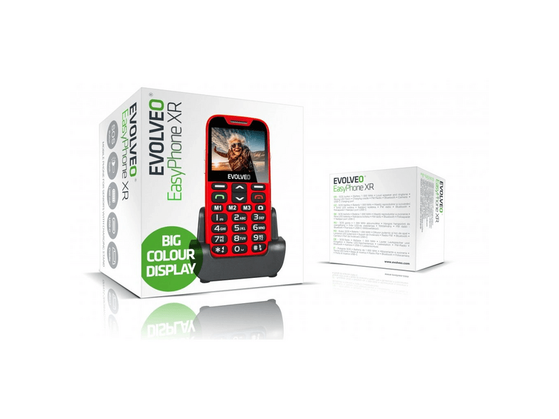 Evolveo EasyPhone XR EP601 Mobiltelefon, Piros (EP-601-RD)