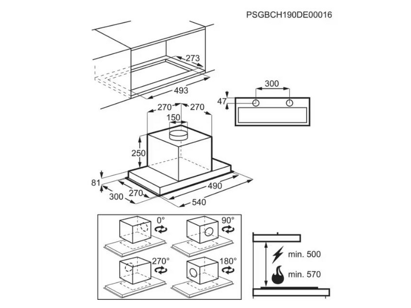 AEG DGE5661HM Rejtett páraelszívó