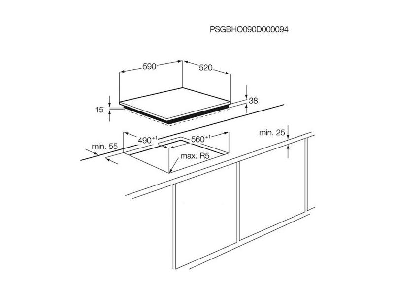 Electrolux EOF4P56X Beépíthető sütő + Electrolux EHF6547FXK Beépíthető kerámia főzőlap