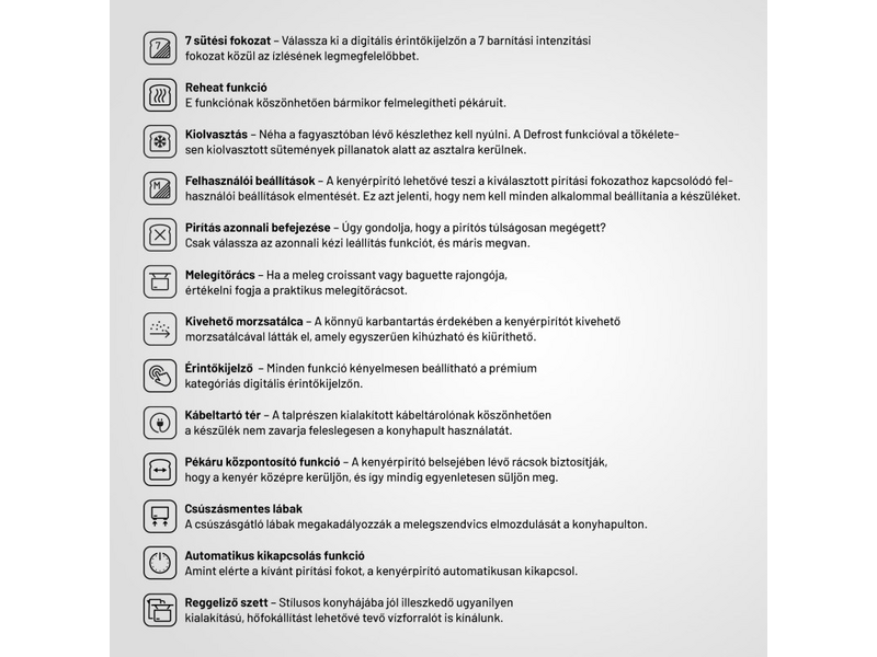 Lauben 900BC Kenyérpirító