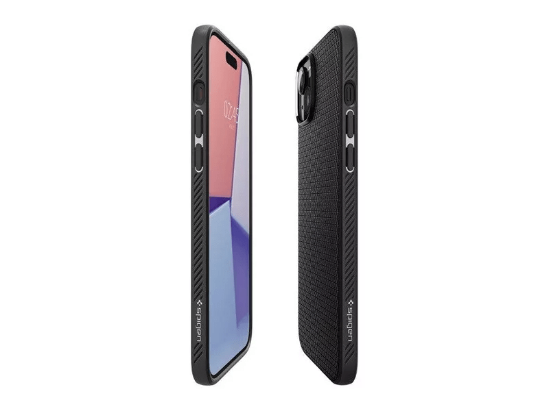 Spigen ACS08066 iPhone 16 Plus Szilikon tok, fekete