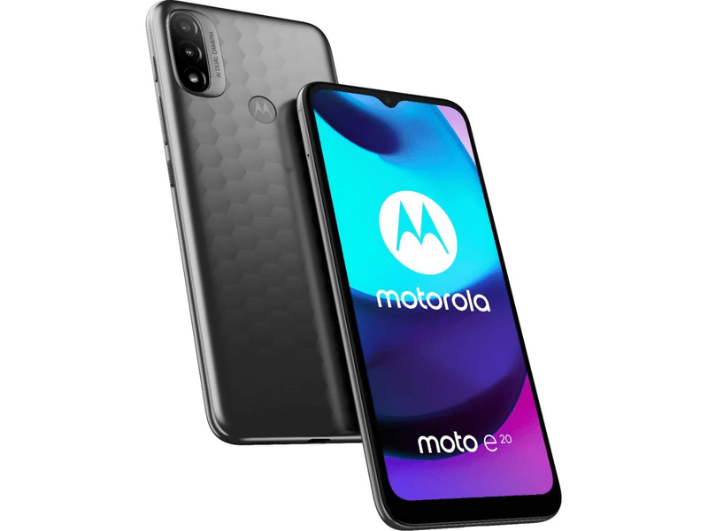 Motorola Moto E20 Okostelefon, Grafitszürke + Yettel Expressz csomag