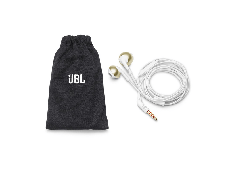 JBL Tune 205 fülhallgató, fehér/pezsgőarany (T205CGDE)