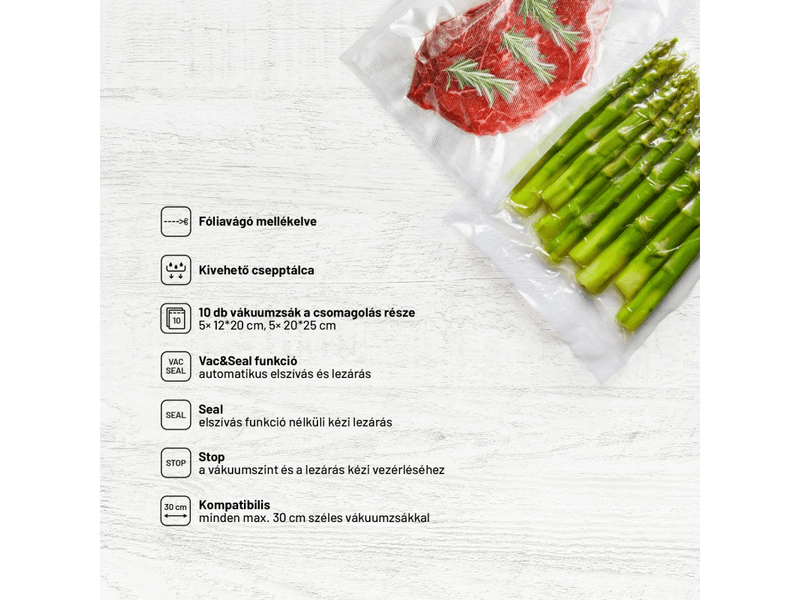 Lauben 10WT Vákuumfóliázó, fehér