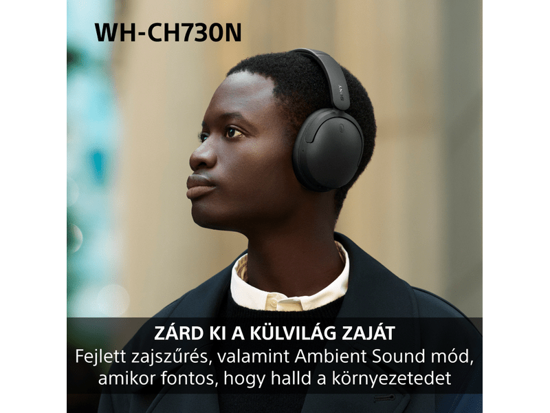 Sony WH-CH730N vezeték nélküli zajszűrős fejhallgató, rózsaszín (WHCH730NP.CE7)