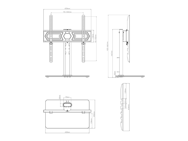 Stell SHO 4800 stolni stalak, 32"-55"