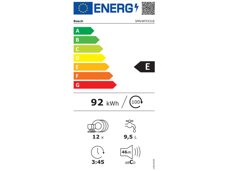 Bosch SMV4HTX31E Beépíthető mosogatógép