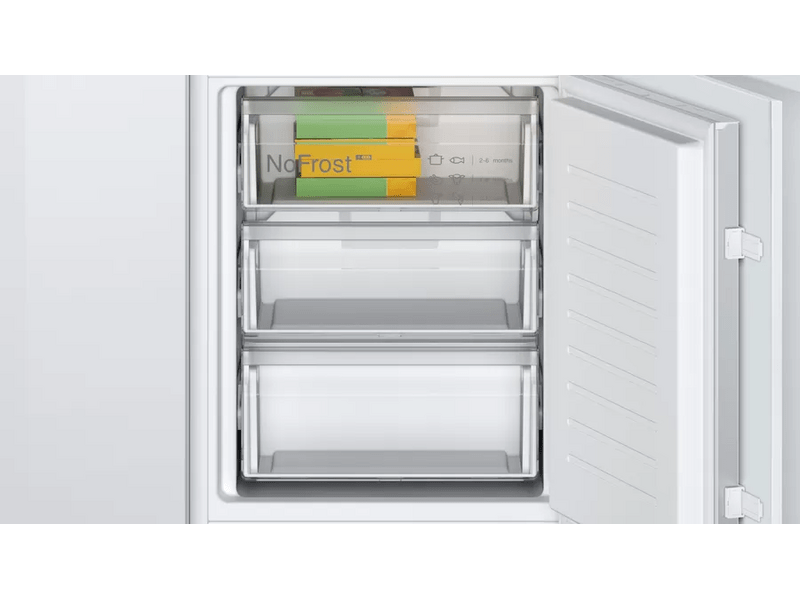 Bosch KIN86NSE0 Beépíthető alulfagyasztós kombinált hűtőszekrény