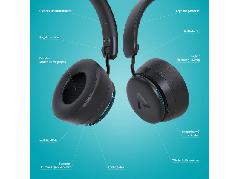 LAMAX Blaze3 Vezeték nélküli fejhallgató, fekete