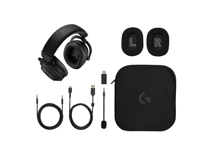 Logitech G Pro X2 Lightspeed Vezeték nélküli fejhallgató, fekete (981-001263)