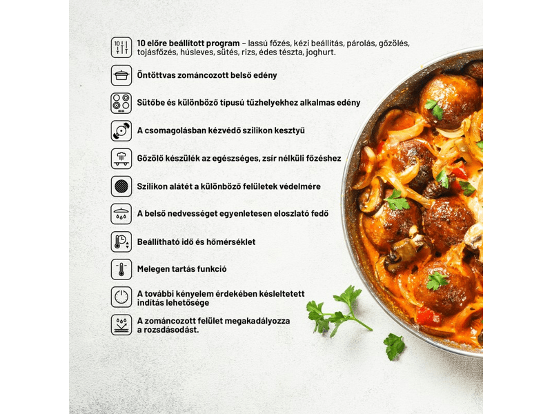 Lauben OvenSafe®️ Multicooker 6000RS Elektromos főzőedény