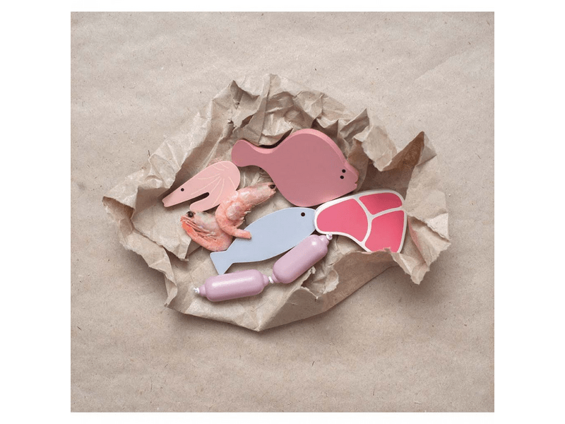 Piaci stand fából 28 kiegészítővel