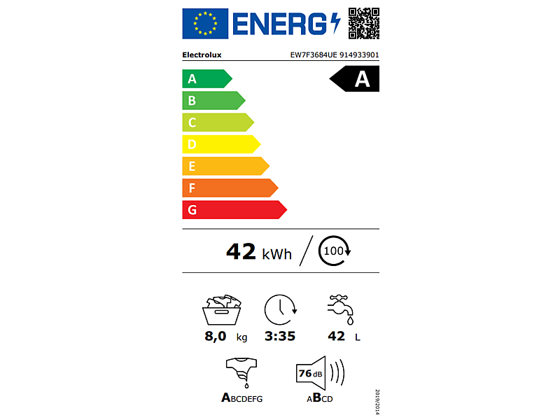 Mosógép elöltöltős,8kg, 1600 f/p