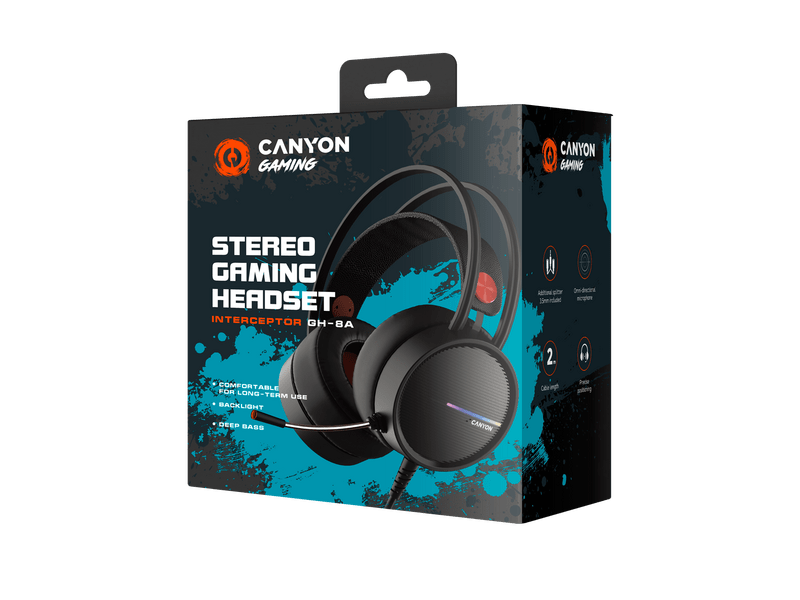 Canyon CND-SGHS8A Interceptor Gamer fejhallgató
