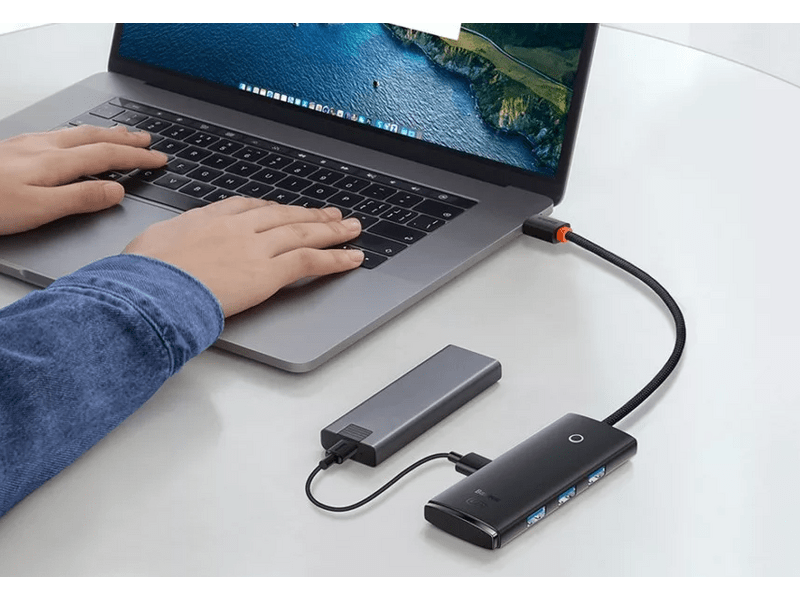 Baseus 4 portos USB-A HUB adapter (WKQX030001)