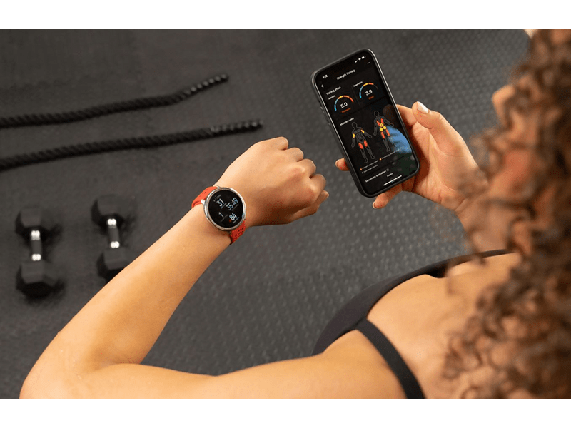 Amazfit Active 2 Okosóra, Fekete bőrszíj + piros szilikon szíj (W2433EU1N)
