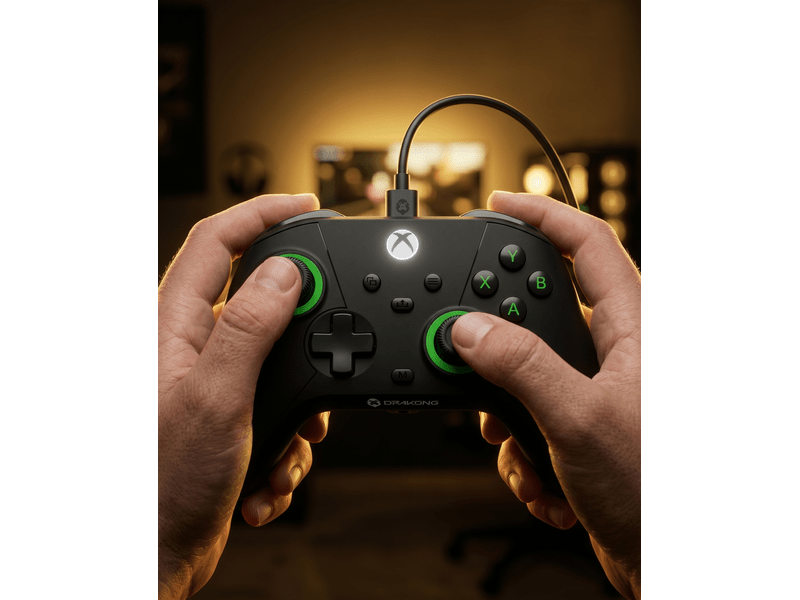 Drakong Challenger Xbox Series/One Vezetékes kontroller, fekete