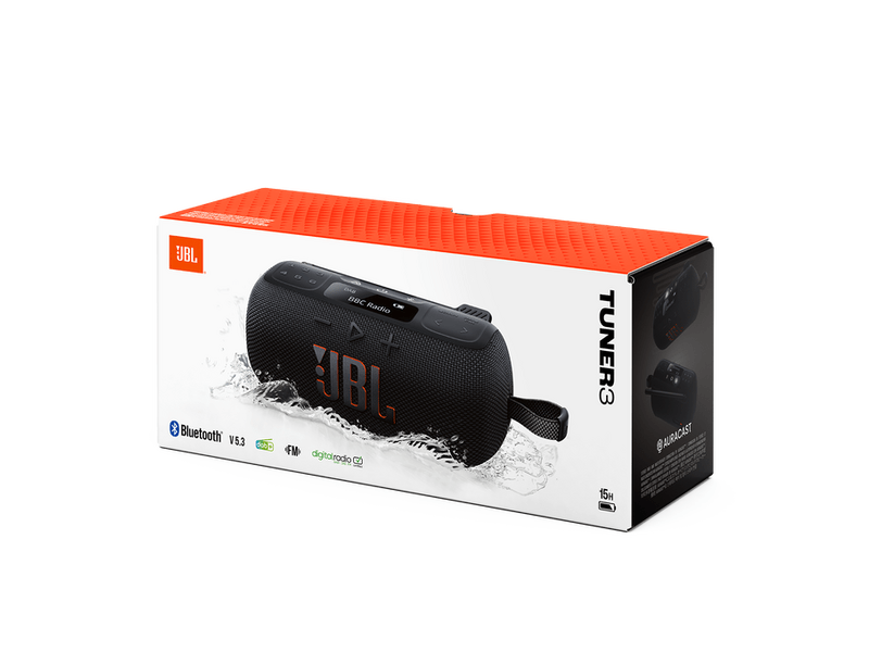 JBL Tuner 3 Bluetooth hangszóró, fekete