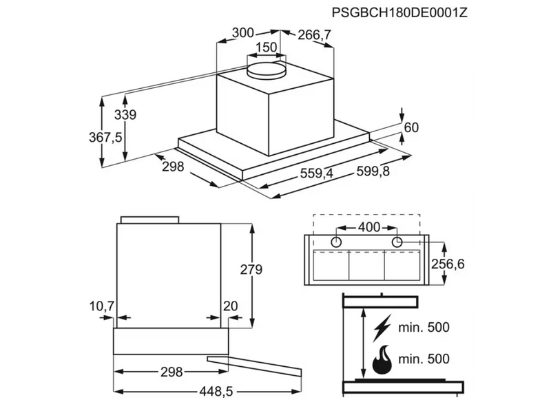 Electrolux LFP536X ExtractionTech 600 Teleskopska napa